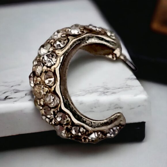 NORDSTROM Pave Crystal Hoop Earrings - Picture 1 of 5